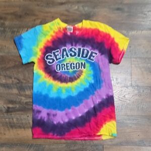 Seaside Oregon Womens Tie-Dye T-Shirt